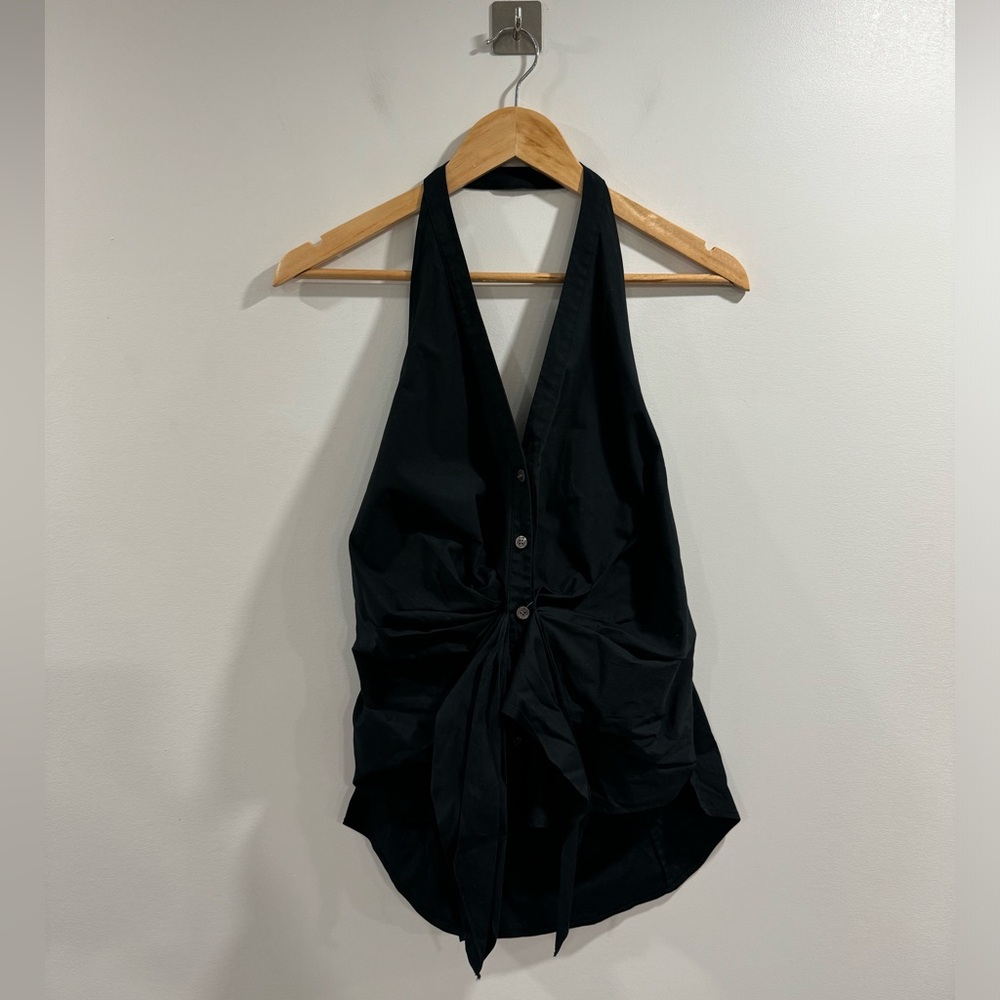 Veronica Beard Black Halter Top